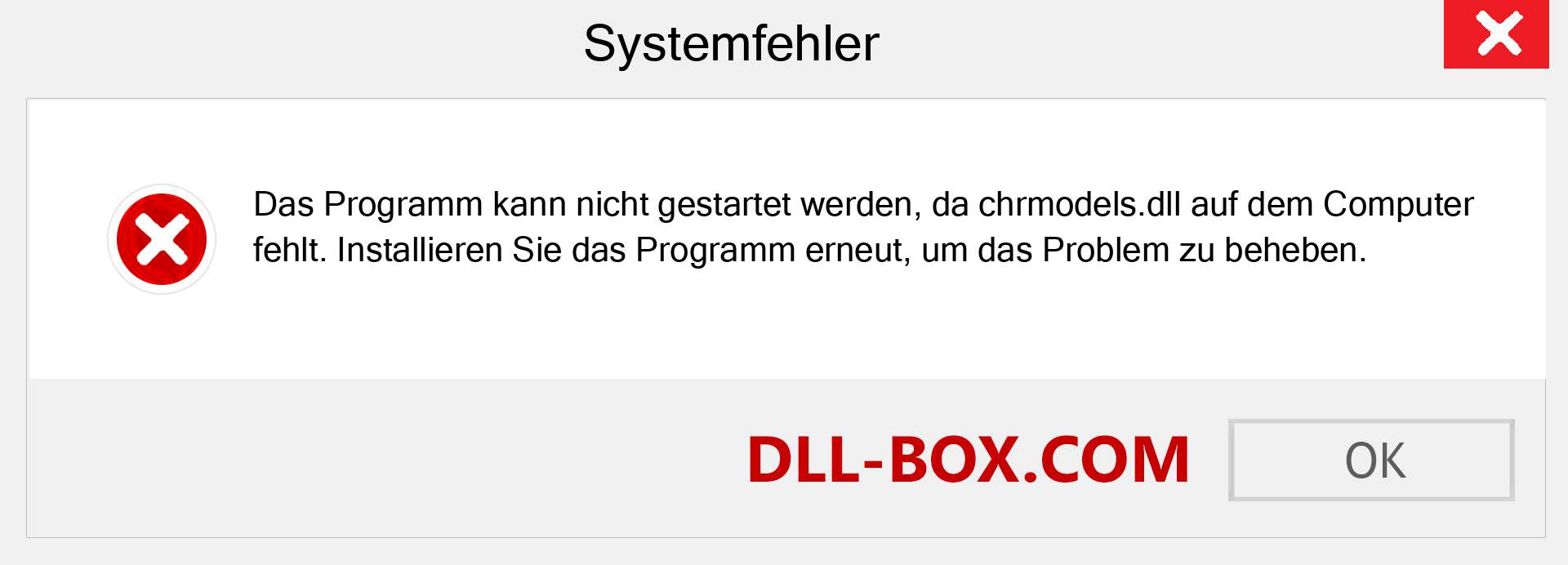 chrmodels.dll-Datei fehlt?. Download für Windows 7, 8, 10 - Fix chrmodels dll Missing Error unter Windows, Fotos, Bildern